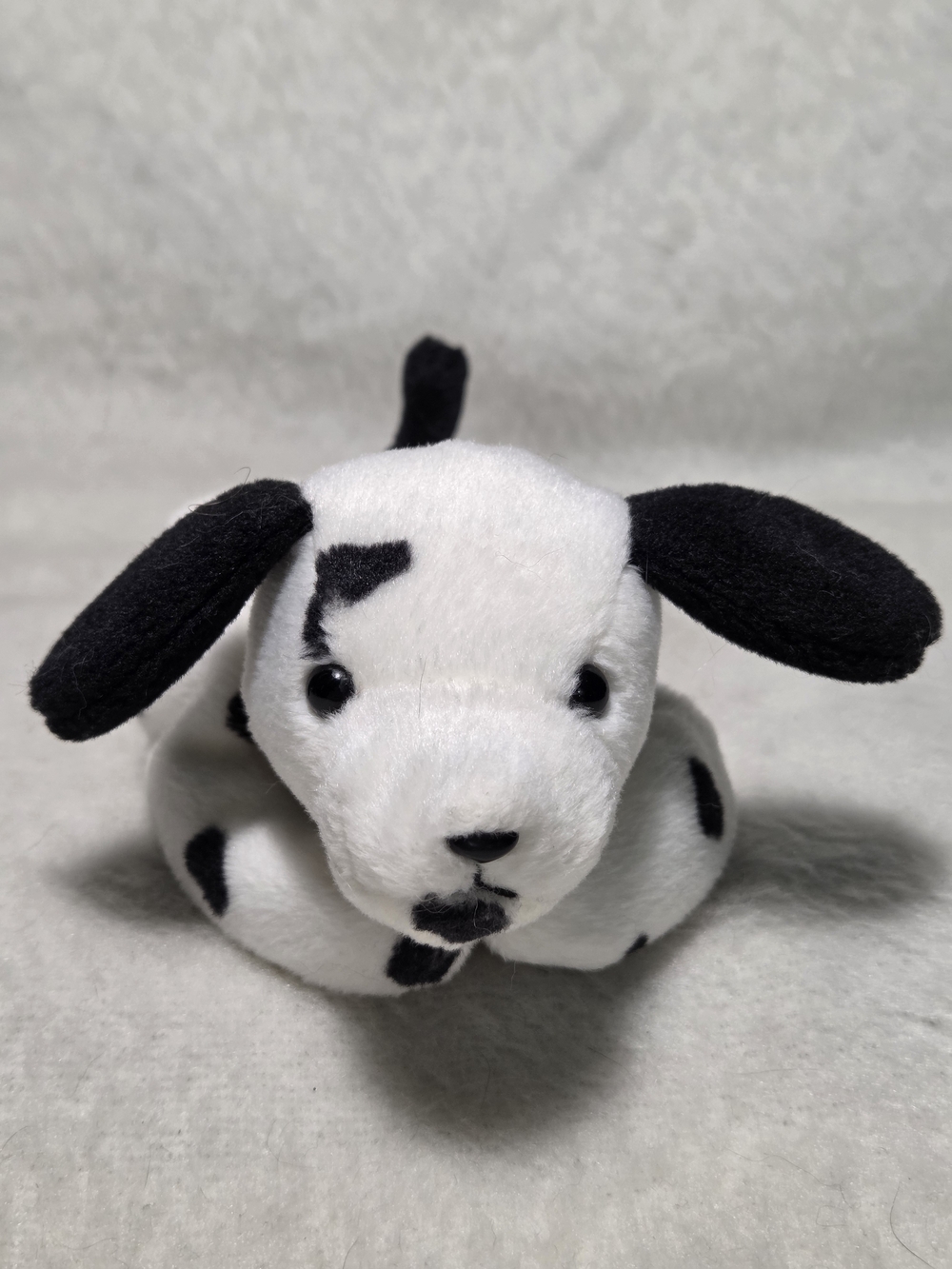 DOTTY Ty Beanie Babies Dalmatian Dog Plush White Black Spots 1997 NO HANGTAG